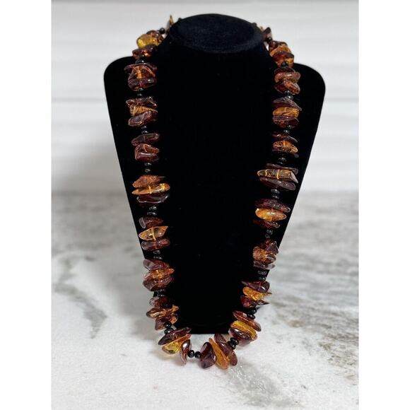 Unbranded Jewelry - Vintage Natural Chunky Baltic Multi Colored Amber Necklace 24 Inch